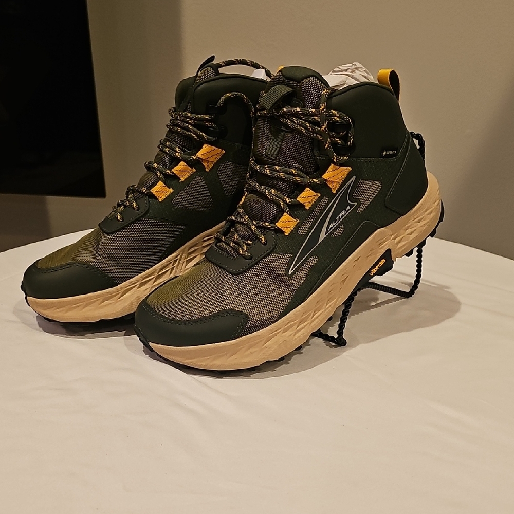 Altra Olive and Mustard Athletic Shoes